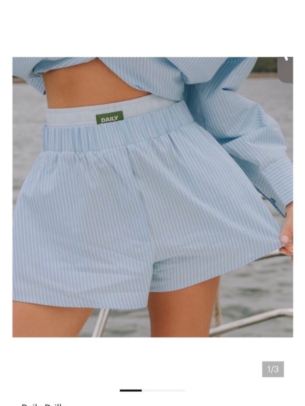 Daily Drills Blue Striped shorts